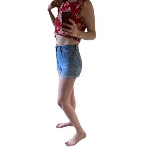 Vintage Old Navy Super High Waist Jean Shorts | Size 6 90s